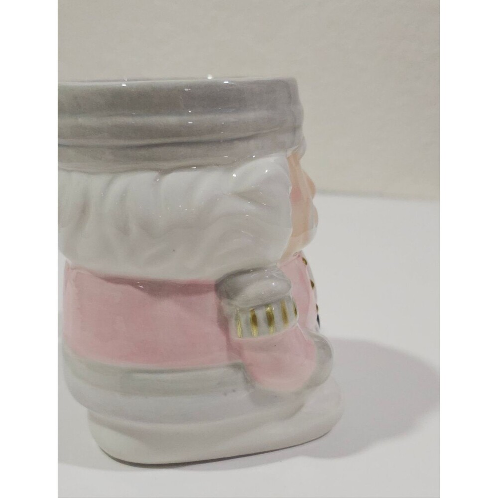 Festive Nutcracker Ceramic Mug - Pink and White Christmas Mug - Picture 2 of 5